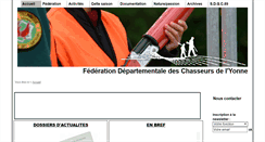 Desktop Screenshot of chasseurdelyonne.fr
