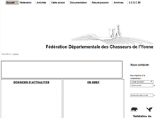 Tablet Screenshot of chasseurdelyonne.fr